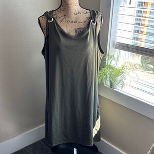 Olive Green Sleeveless Dress